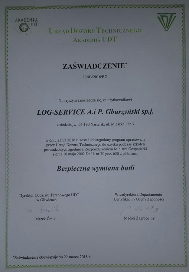 Kurs na wózki widłowe UDT